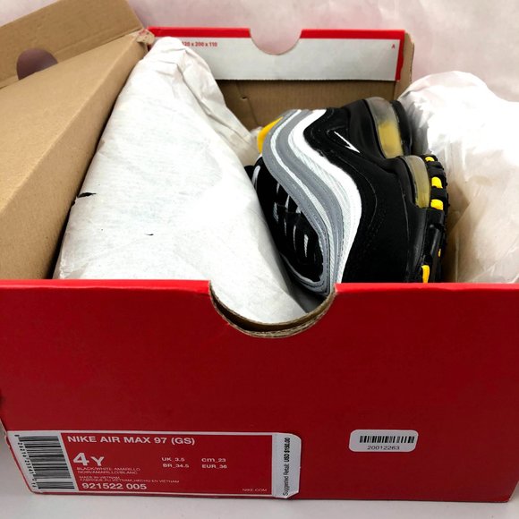 Nike Air Max 97 Casual Shoes GS 921522-005 Black - Picture 8 of 8